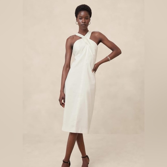 Banana Republic Dresses & Skirts - Banana Republic LINEN-BLEND MIDI DRESS
